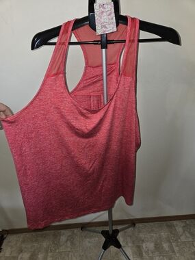 For Hailey Red Heathered Racerback Tank Top 4XL